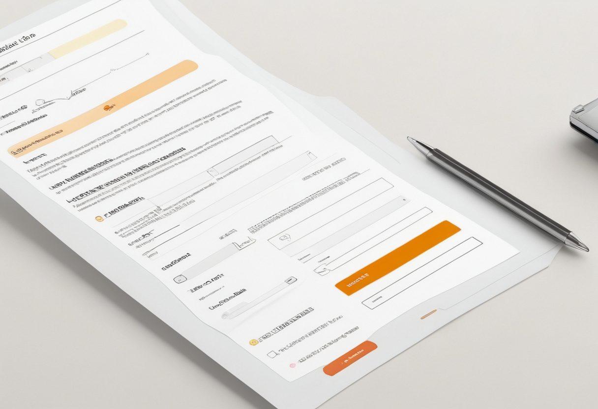 A user-friendly online form interface with clear input fields, a progress bar, and a submission button, showing a user smiling as they complete the form on a laptop. Incorporate icons like a checkmark for successful submission and subtle animations showing form validation. Include modern web design elements and a warm, inviting color scheme. super-realistic. vibrant colors. white background.